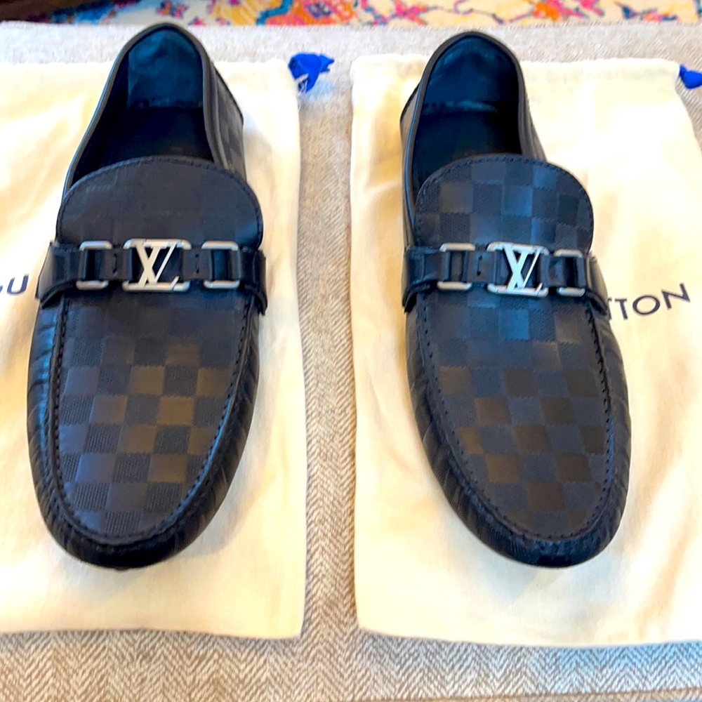 Hockenheim moccasin black checker loafer